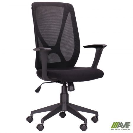 Офисное кресло AMF Nickel Black сиденье Сидней-04/спинка Сетка SL-02 беж Изображение
