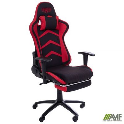 Геймерское кресло AMF VR Racer Textile Craft черный/красный Изображение