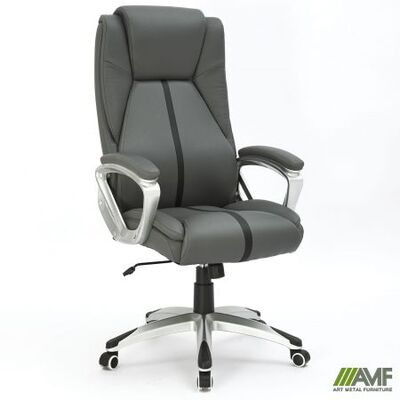 Кресло для руководителя AMF Seltic кожзам серый Изображение