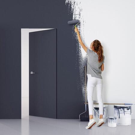 Двері прихованого монтажу під фарбування SecretDoors Shield Universal 45 анодовані, внутрішнє/зовнішнє відкривання Зображення