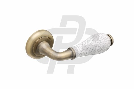 Дверна ручка Gavroche HYDRARGYRUM HGZ8MABW MAB/White матова антична бронза/білий Зображення