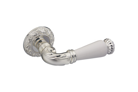 Дверна ручка Gavroche NEODIUM NDZ20BSW BS/W іскристе срібло/білий Зображення