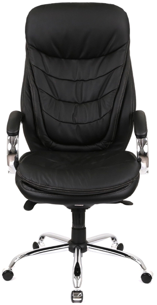 Крісло АКЛАС Валенсія Soft CH MB (Шкіра LC-A Black/PU Black) Зображення