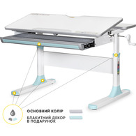 Дитячий стіл Mealux Edmonton Multicolor BL Lite (арт. BD-610 W/MC + BL Lite) Зображення