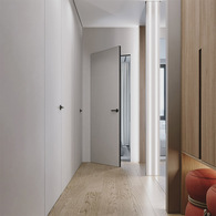Двері прихованого монтажу під фарбування SecretDoors Light Black Universal 45, внутрішнє/зовнішнє відкривання Зображення