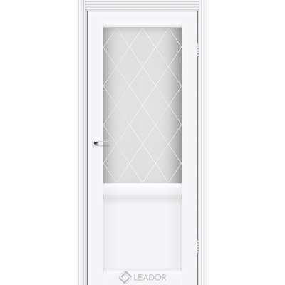 Двери Leador мод Laura Lr-01 цвет белый матовый В НАЯВНОСТІ Изображение