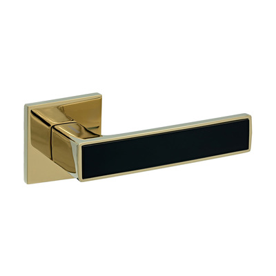 Ручка дверна Gavrochе NIKEL NIZ25GPVDB GoldPVD/Black (хромоване золото/чорний) Зображення
